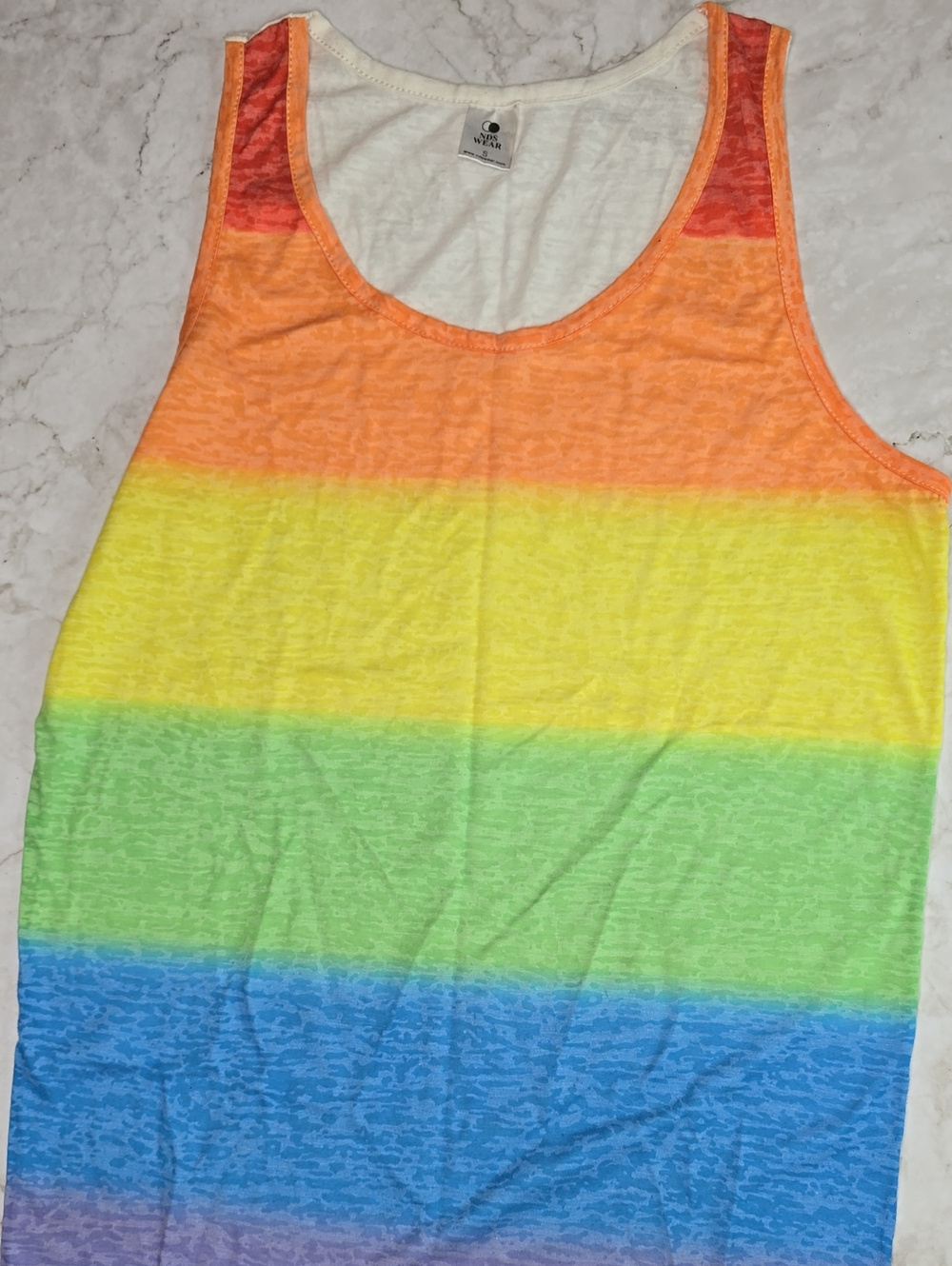 NEW Men's Rainbow Stripe Tanktop, Small